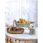 Блюдо прямоугольное из голубого фарфора с ручками и рисунком птиц и цветов Blue Garden варинант исполнения - 5 | Loft Concept в Грозном