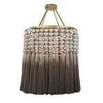Люстра плетеная с кисточками на золотистом каркасе Boho Tassel Chandelier варинант исполнения - 2 | Loft Concept в Грозном