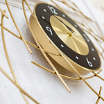 Часы настенные из металла с чёрным циферблатом Current Time варинант исполнения - 3 | Loft Concept в Грозном