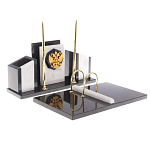 Настольный письменный набор из мрамора и змеевика с гербом России Marble Accessory варинант исполнения - 2 | Loft Concept в Грозном