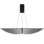 Люстра в виде распахнутых крыльев из тонких металлических планок Flight of Freedom варинант исполнения - 9 | Loft Concept в Грозном