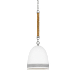 Подвесной светильник белый колоколообразный с декоративной обмоткой из веревки Hinkley варинант исполнения - 1 | Loft Concept в Грозном