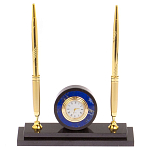 Часы настольные с двумя ручками из натурального камня Stone Clock варинант исполнения - 4 | Loft Concept в Грозном