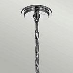 Люстра круглая цвета хром с вертикальными стеклянными трубками и круглыми подвесками Kichler варинант исполнения - 3 | Loft Concept в Грозном