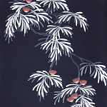 Обои ручная роспись Silk Tree Special Colourway on Empire Blue dyed silk варинант исполнения - 1 | Loft Concept в Грозном