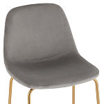 Барный стул на золотистых ножках VENDRAMIN Grey варинант исполнения - 6 | Loft Concept в Грозном