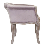 Кресло низкое в стиле прованс Розовый Велюр Louis French Armchair  варинант исполнения - 1 | Loft Concept в Грозном