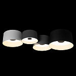 Потолочный светильник с 4-мя цилиндрическими абажурами белого серого и черного цвета Urban Dome варинант исполнения - 2 | Loft Concept в Грозном