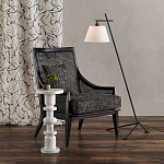 Торшер с черным наклонным корпусом и конусовидным абажуром Black Tripod варинант исполнения - 5 | Loft Concept в Грозном