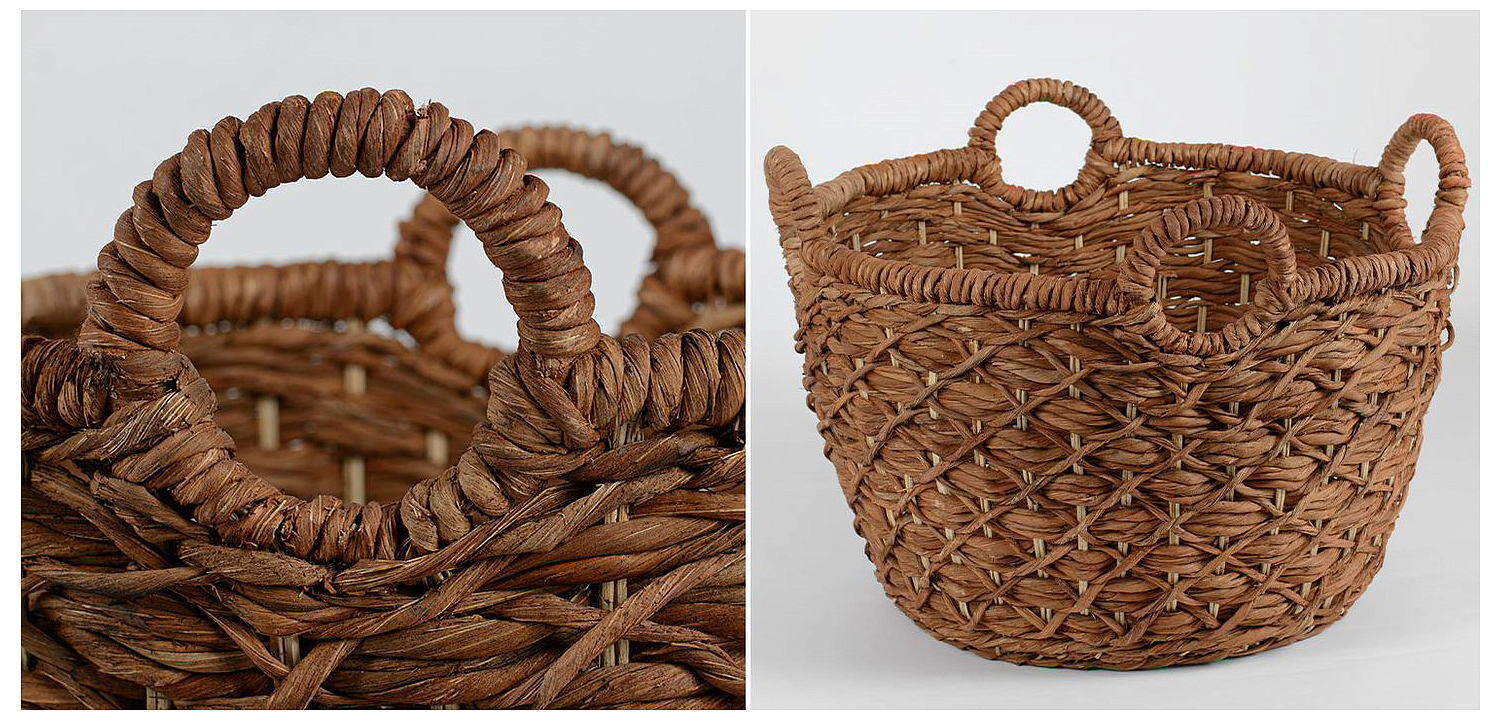Корзина плетеная Wicker basket 4 handles Корзина плетеная Wicker basket 4 handles - Loft-Concept в Грозном