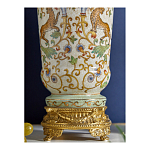 Ваза из фарфора на бронзовом основании Turquoise Blooming Garden варинант исполнения - 6 | Loft Concept в Грозном