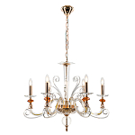 Люстра с 6-ю лампочками и изогнутыми прозрачными элементами из стекла Twisted Glass Candles Chandelier варинант исполнения - 2 | Loft Concept в Грозном