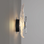 Бра с волнообразным стеклянным плафоном и вставкой из мрамора Liquid Stone варинант исполнения - 2 | Loft Concept в Грозном