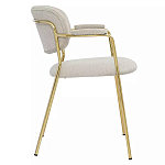 Стул Singer Chair с подлокотниками серый на золотистых ножках варинант исполнения - 2 | Loft Concept в Грозном