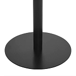 Круглый обеденный стол с белой мраморной столешницей White Tabletop on Black Base варинант исполнения - 5 | Loft Concept в Грозном