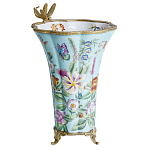 Ваза со стрекозой из фарфора с бронзовыми элементами Paradise Dragonfly варинант исполнения - 2 | Loft Concept в Грозном