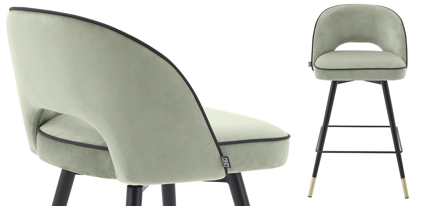 Комплект полубарных стульев Eichholtz Counter Stool Cliff set of 2 pistache green Комплект полубарных стульев Eichholtz Counter Stool Cliff set of 2 pistache green - Loft-Concept в Грозном