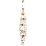 Большая многоярусная люстра с хрустальными подвесками Crystal Art Multi-tiered Gold Chandelier варинант исполнения - 3 | Loft Concept в Грозном