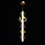 Подвесной светильник с вертикальной композицией из прозрачных и янтарных стеклянных шаров и ромбов Gabriel Scott Luna варинант исполнения - 13 | Loft Concept в Грозном