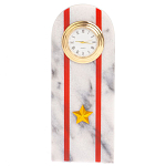 Часы погон МВД подарочные настольные из натурального камня Мрамор Military Clock варинант исполнения - 4 | Loft Concept в Грозном