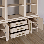 Модульный стеллаж Primo из трех составных элементов Светлый дуб варинант исполнения - 5 | Loft Concept в Грозном