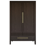 Шкаф платяной Primo с выдвижными ящиками шпон Темный орех варинант исполнения - 1 | Loft Concept в Грозном