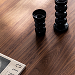 Кофейный стол овальный из дерева с 2-мя ящиками Coffee Walnut Table варинант исполнения - 6 | Loft Concept в Грозном