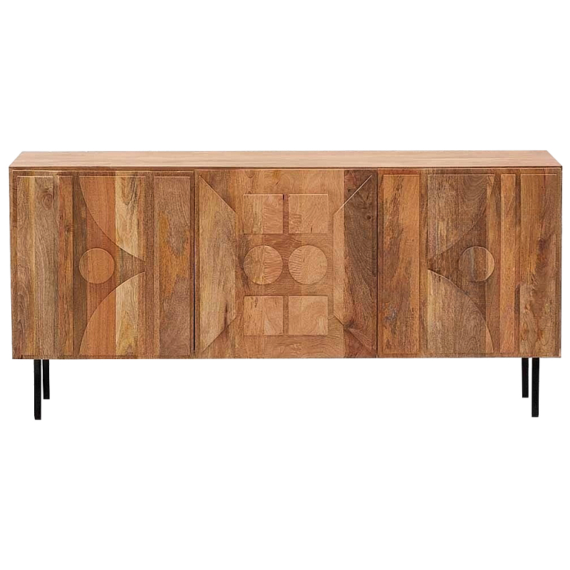 Деревянный комод Tono Wooden Chest of Drawers Коричневый Черный Деревянный комод Tono Wooden Chest of Drawers Коричневый Черный в Грозном | Loft Concept