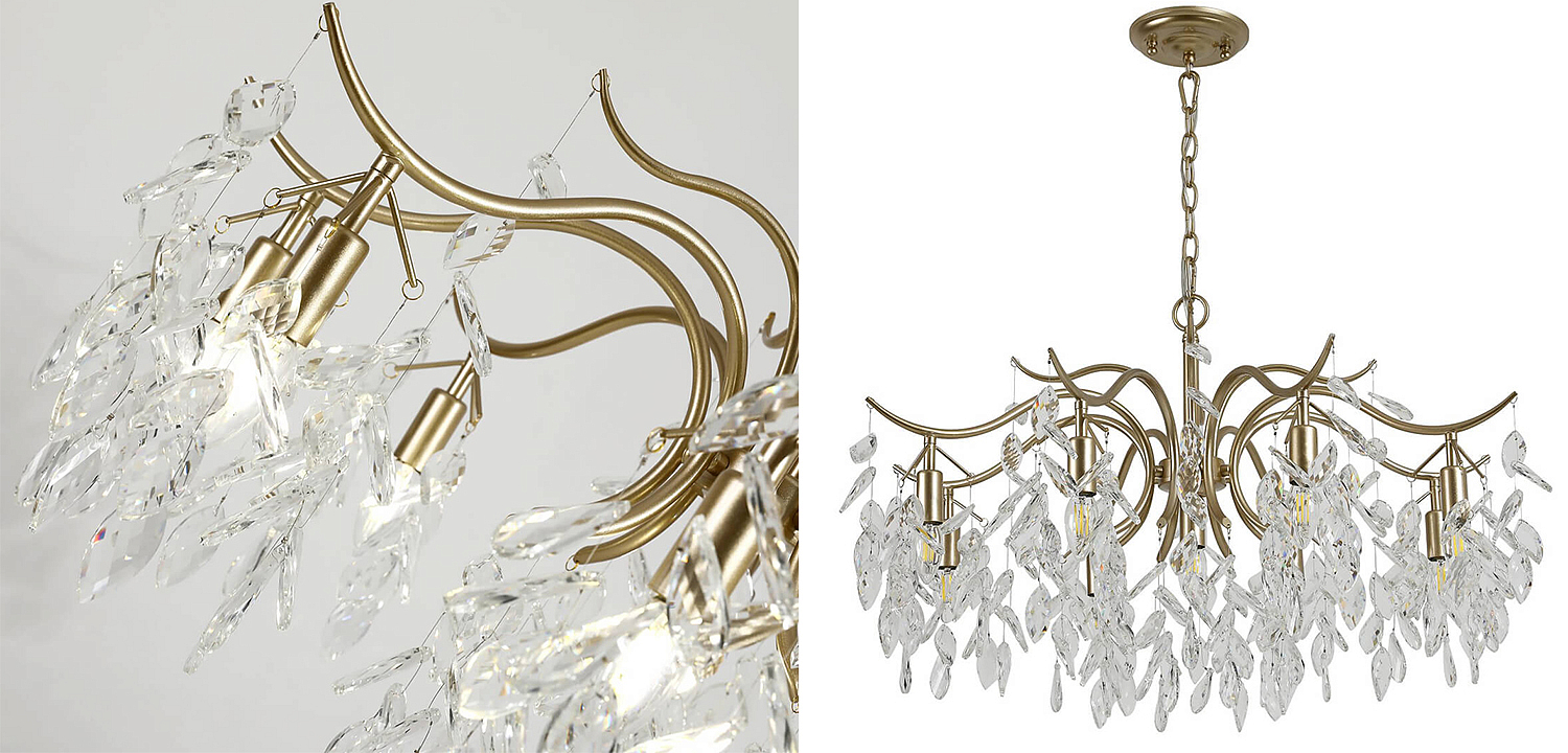 Люстра Hanging Crystal Leaves Chandelier 83 Люстра Hanging Crystal Leaves Chandelier 83 - Loft-Concept в Грозном