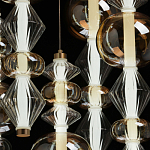 Люстра с плафонами из прозрачного и янтарного стекла в виде шаров и ромбов Gabriel Scott Luna варинант исполнения - 5 | Loft Concept в Грозном