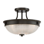 Потолочный светильник со стеклянным плафоном в виде купола Quoizel варинант исполнения - 7 | Loft Concept в Грозном