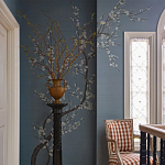 Обои ручная роспись Nara Original colourway on Summer Sky slub silk варинант исполнения - 1 | Loft Concept в Грозном