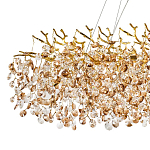 Линейная люстра с хрустальными подвесками Fairytree Gold Crystal Linear Chandelier 14 варинант исполнения - 3 | Loft Concept в Грозном