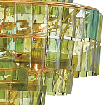 Люстра круглая каскадная Glow of Green Shades зеленое стекло варинант исполнения - 1 | Loft Concept в Грозном