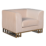 Кресло велюровое бежевое Cubic Silhouette варинант исполнения - 1 | Loft Concept в Грозном