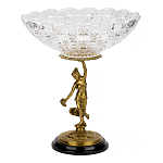 Чаша стеклянная прозрачная на бронзовой подставке с фигуркой девушки Eden Garden варинант исполнения - 1 | Loft Concept в Грозном
