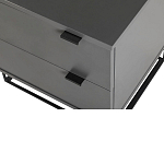 Тумба прикроватная цвета графит с ящиками Strict Lines варинант исполнения - 7 | Loft Concept в Грозном