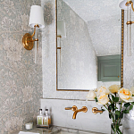 Зеркало прямоугольное в фактурной золотой раме Reflective Fabric варинант исполнения - 3 | Loft Concept в Грозном