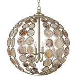 Люстра в форме шара с декором из круглых декоративных элементов Bright Shell Discs варинант исполнения - 2 | Loft Concept в Грозном