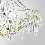 Люстра подвесная из металла с хрустальными прозрачными подвесками Quasar 81 варинант исполнения - 7 | Loft Concept в Грозном