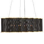 Люстра овальная в сочетании черного и золотого цвета Mesh Lighting варинант исполнения - 4 | Loft Concept в Грозном