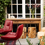 Деревянная консоль с двумя ящиками Pio Wooden Console варинант исполнения - 2 | Loft Concept в Грозном