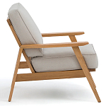 Кресло с каркасом из массива дуба Deniaud Oak Beige Armchair варинант исполнения - 3 | Loft Concept в Грозном