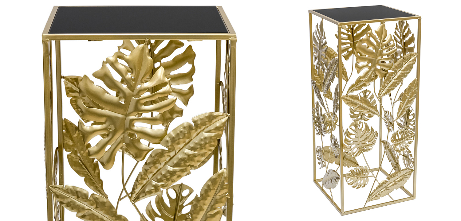 Подставка Tropical Gold Leaves Stand M Подставка Tropical Gold Leaves Stand M - Loft-Concept в Грозном