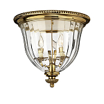 Потолочный светильник цвета латунь с прозрачным плафоном в форме чаши Hinkley варинант исполнения - 8 | Loft Concept в Грозном