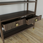 Стеллаж с двумя ящиками Elsa Dreams Walnut варинант исполнения - 3 | Loft Concept в Грозном