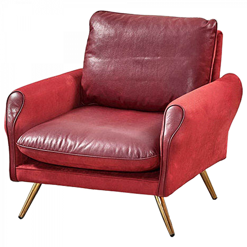 Кресло Arnaldo Chair Красный Золотой в Грозном | Loft Concept 