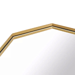 Зеркало золотистое восьмиугольной формы Octagon варинант исполнения - 2 | Loft Concept в Грозном