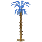 Торшер Glass Decorated Palm Floor Lamp Blue Листья Пальмы  варинант исполнения - 6 | Loft Concept в Грозном
