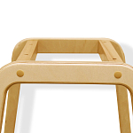 Барный стул со спинкой и мягкой обивкой с ромбами на 4-х деревянных ножках Голубой Велюр Ava Charm варинант исполнения - 5 | Loft Concept в Грозном